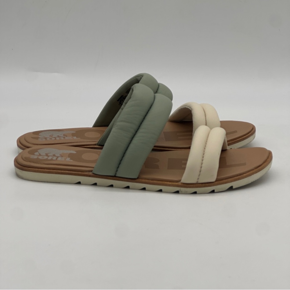 Sorel Ella Puff Slide Sandals. Size 8